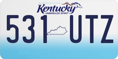 KY license plate 531UTZ