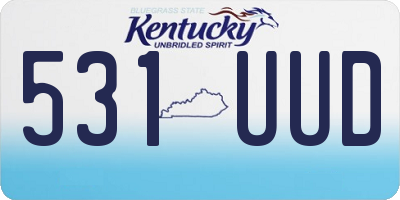 KY license plate 531UUD
