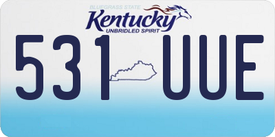 KY license plate 531UUE