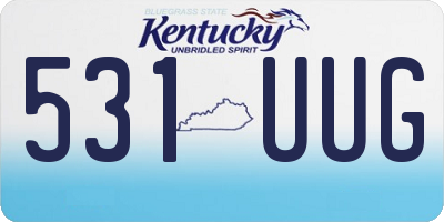 KY license plate 531UUG