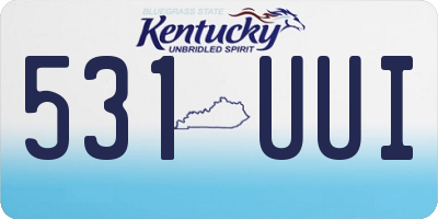 KY license plate 531UUI