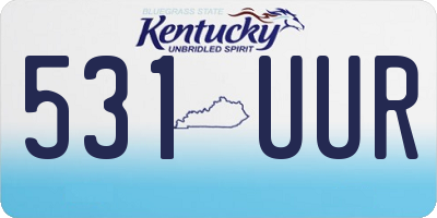 KY license plate 531UUR