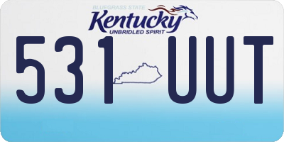 KY license plate 531UUT