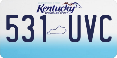 KY license plate 531UVC