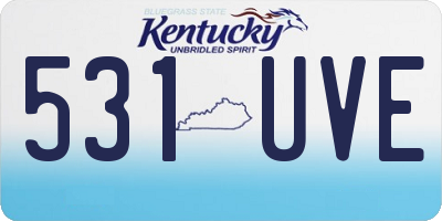 KY license plate 531UVE