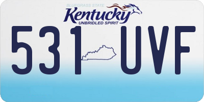 KY license plate 531UVF