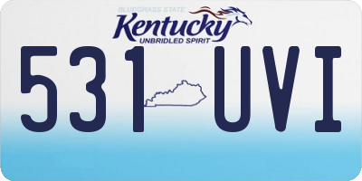KY license plate 531UVI