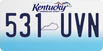 KY license plate 531UVN