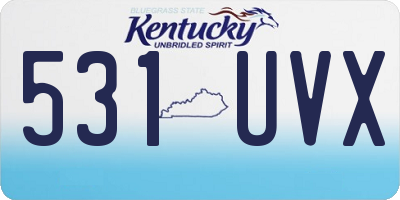 KY license plate 531UVX