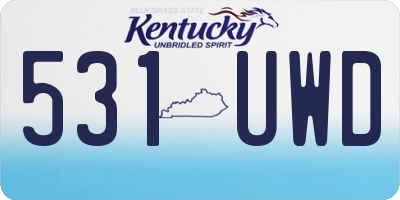 KY license plate 531UWD