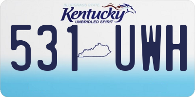 KY license plate 531UWH