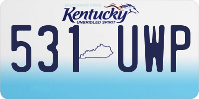 KY license plate 531UWP