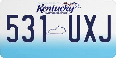 KY license plate 531UXJ
