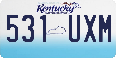 KY license plate 531UXM
