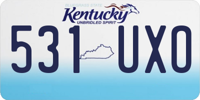 KY license plate 531UXO