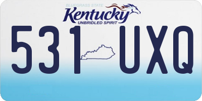 KY license plate 531UXQ