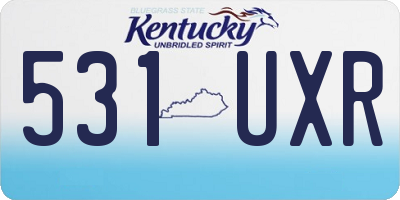 KY license plate 531UXR