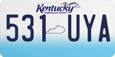 KY license plate 531UYA