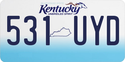 KY license plate 531UYD