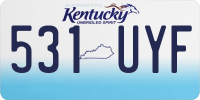 KY license plate 531UYF