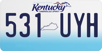 KY license plate 531UYH