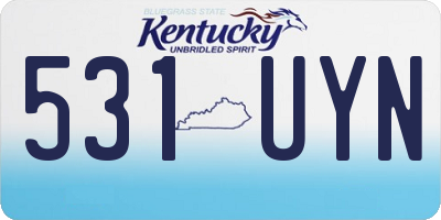 KY license plate 531UYN