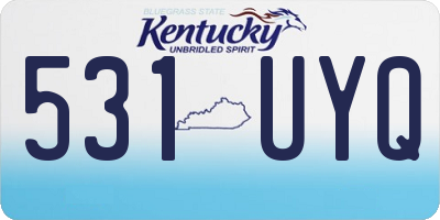KY license plate 531UYQ