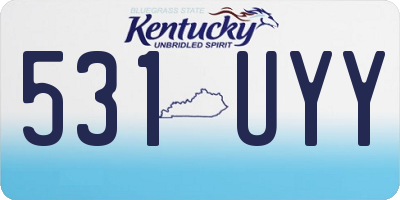 KY license plate 531UYY