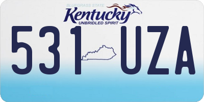 KY license plate 531UZA
