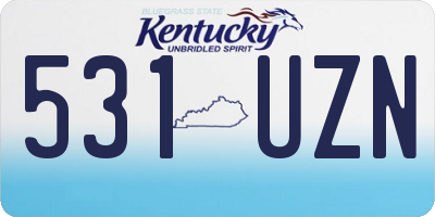 KY license plate 531UZN