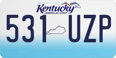 KY license plate 531UZP