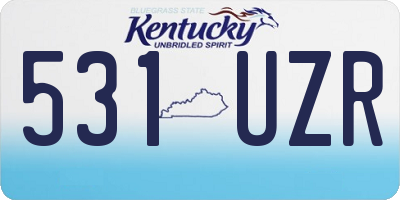 KY license plate 531UZR