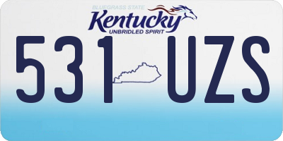 KY license plate 531UZS
