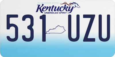 KY license plate 531UZU