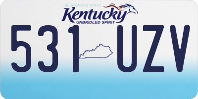 KY license plate 531UZV