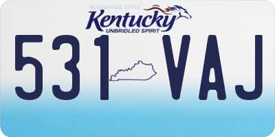 KY license plate 531VAJ