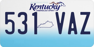 KY license plate 531VAZ