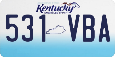 KY license plate 531VBA