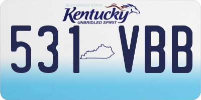 KY license plate 531VBB