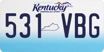 KY license plate 531VBG