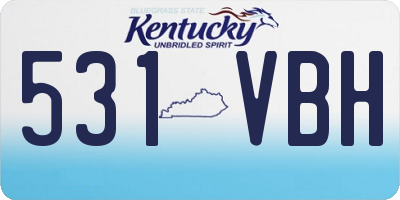KY license plate 531VBH