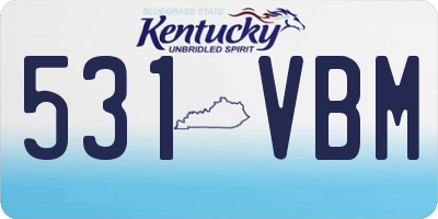 KY license plate 531VBM