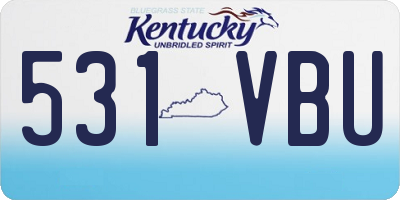 KY license plate 531VBU