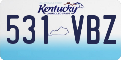 KY license plate 531VBZ