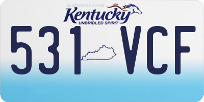 KY license plate 531VCF