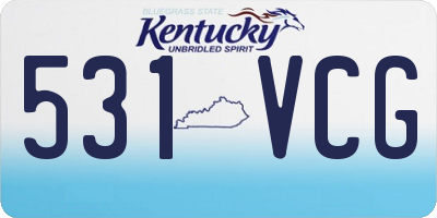 KY license plate 531VCG