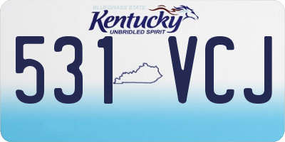 KY license plate 531VCJ
