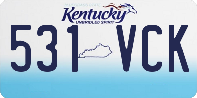 KY license plate 531VCK