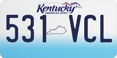 KY license plate 531VCL