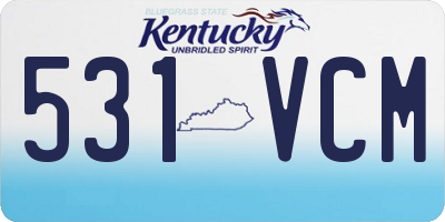 KY license plate 531VCM